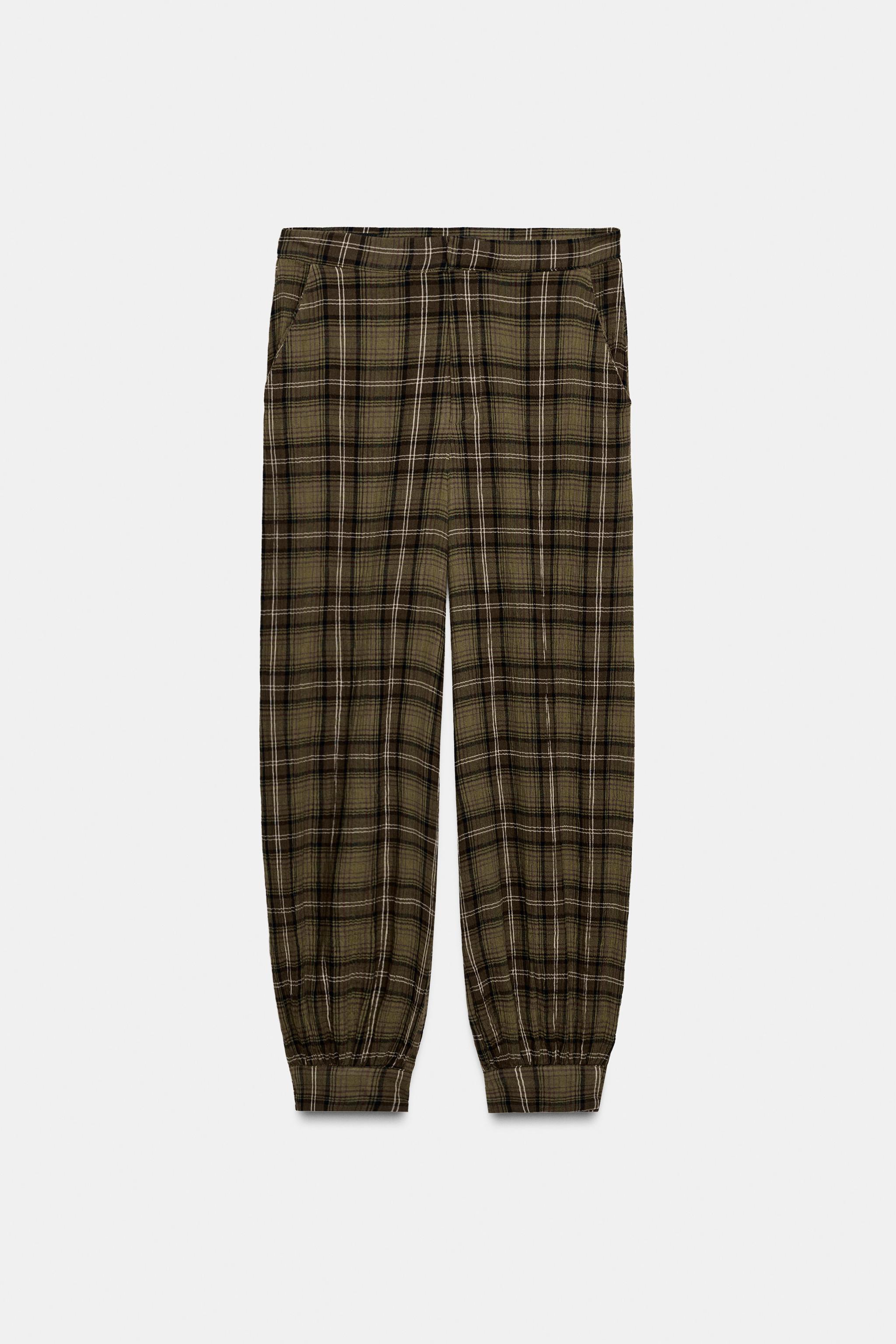 PLAID BALLOON PANTS